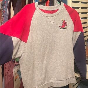 Red and Gray Sweatshirt with Cardinal Logo